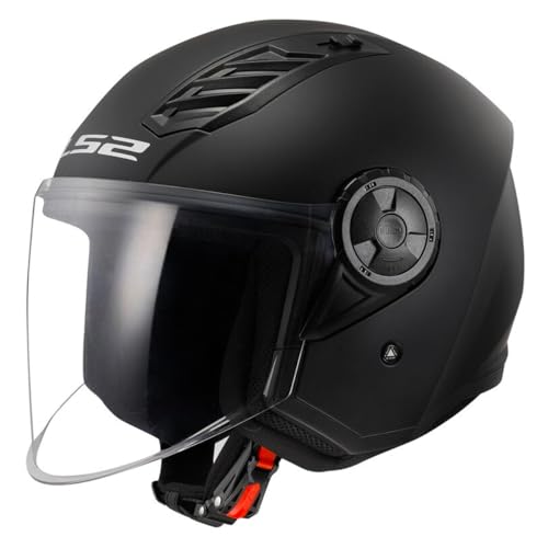 LS2, Casque Moto Jet AIRFLOW II SOLID Matt Black, L