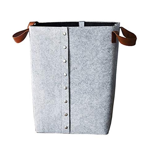 jingxiaopu KöRbe Aufbewahrung WäSchekorb Faltbar WäSchekorb Groß Aufbewahrung Kinderzimmer WäSchekorb Mit Henkel Aufbewahrungskorb for SchmutzwäSche Aufbewahren Gray,30X30X42 Cover