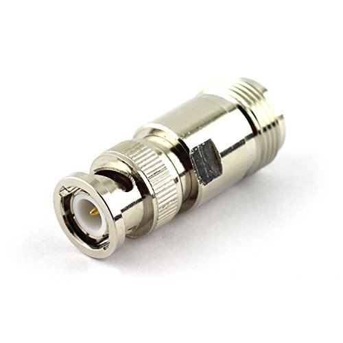 DGZZI 2-Pack BNC Male to N Female RF Coaxial Adapter BNC to N Coax Jack Connector