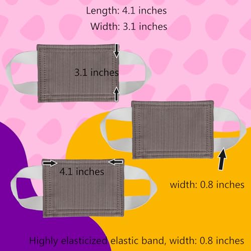Image of Baby Proof Door Silencer & Cloth Latch Cover, Quiet Close Anti-Slam Pads to Prevent Slamming and Accidental Locking, for Nursery and Toddler Safety (3, Purple, 4.1 * 3.1 inches)