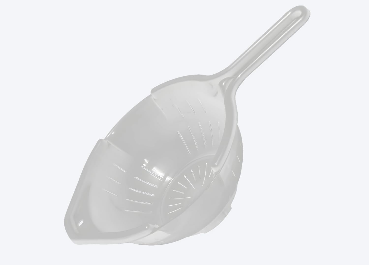 VR7 - Plastic Colander with Handle - Lightweight Strainer & Sieve for Baking - Lightweight, BPA Free - Easy to Clean, Perfect for Kitchen Use - Durable & Perfect for Draining - Transparent 2 Pack