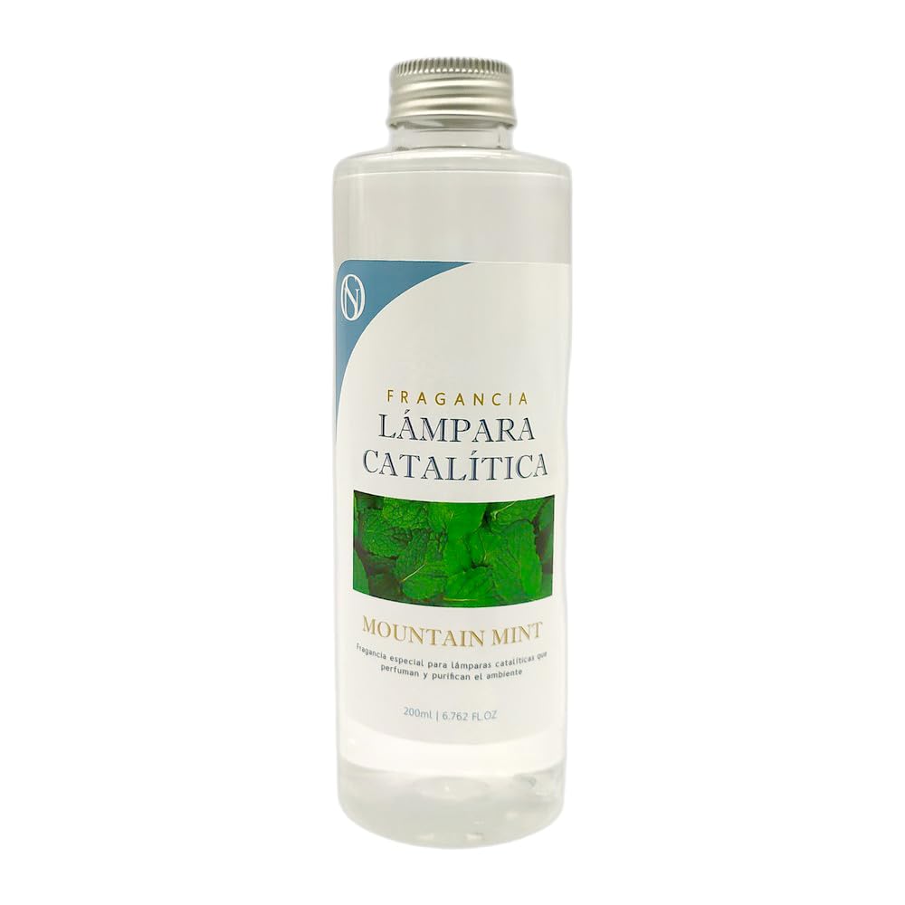 Pack Ahorro Lámpara Catalítica Drops Orange + Fragancia Aroma Mountain Mint 500ml. Elimina Malos olores e impurezas, perfuma y Limpia.