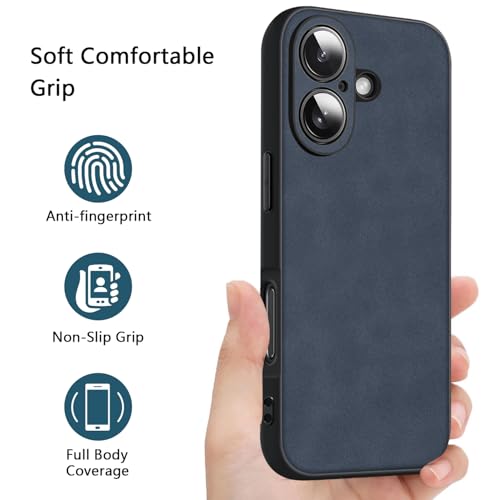 Coque pour iPhone 16 Plus anti-vibrations, protection antichoc légère bleu - 2