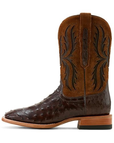 ARIAT Men's Drifter Exotic Ostrich Western Boot Broad Square Toe - 10058168 7.5 D(M) US Brown2