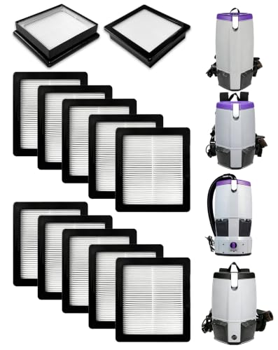 Image of 10 Pack 107315 HEPA Filter Compatible with Proteam Super Coach Pro 6, Pro 10, FS 6 & GoFree Flex Pro Backpack Vacuums