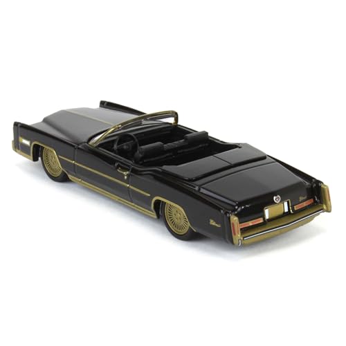 Camioneta 1:64 Cadillac Eldorado Convertible 1976 Negra miniatura 4