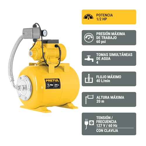 Hidroneumático 24 litros 2 hidroneumatico 24 lts marca Pretul (2)