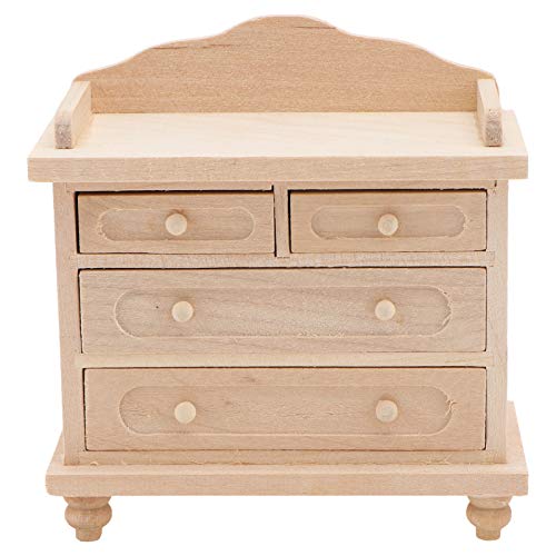 balacoo Puppenhaus Möbel Set Puppenhaus Miniatur Schrank mit Schublade Mini Holz Schrank Möbel für Puppenhaus Wohnzimmer…