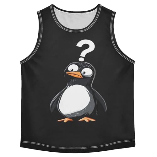 Boys Tank Top Shirts Penguin Funny Animal Sleeveless T-Shirts Crew Neck for Kids Clothing Children