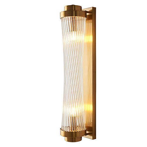 Lámpara de pared para dormitorio posmoderna con pantalla de cristal