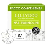 Pannolini LILLYDOO, taglia 3 (6+ kg), 87 pz, delicati sulla pelle