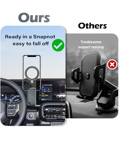 Image of Car Phone Holder for 2024 2025 2026 Toyota Land Cruiser LC250 Accessories | 8 /12.3-inch Screen Clip-On MagSafe Strong Magnetic Cell Phone Mount, 360 Rotatable Hands-Free Holder,Not Block Air Vents