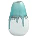 Stone & Beam Modern Ceramic Home Decor Flower Vase - 7 Inch, Teal White Tan