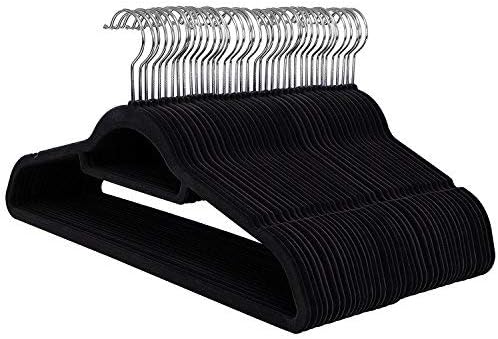 Snug Velvet Clothes Hangers - 50 Pack - for Shirts/Skirts/Pants/Ties