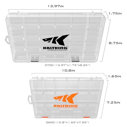 image for KastKing Tackle Boxes, Plastic Box, Plastic Storage Organizer Box with