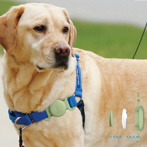 Image of Tobfit Case for Dog Cat Collar, Waterproof Apple Air Tag Protective Holder GPS Tracking Finder for Pet, Silicone Case for Dog Collar Cat Loop Holder Pet Accessories,1 Pack