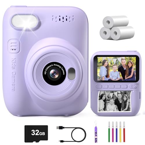 Gofunly Sofortbildkamera Kinder, 3.0 Zoll Bildschirm Kinderkamera...