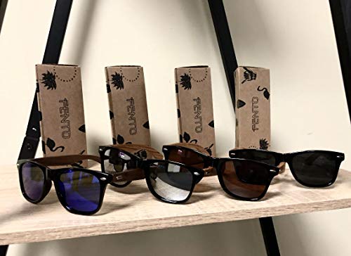 Fento Wooden Handmade Sunglasses, Bamboo Arms. Assorted Styles4