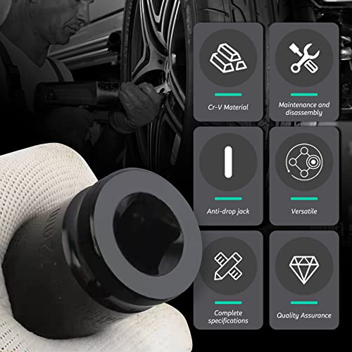 Image of Takuoo 10pcs 1 /2 inch Impact Socket Set 10, 12, 13, 14, 15, 17, 19, 21, 22, 24mm.