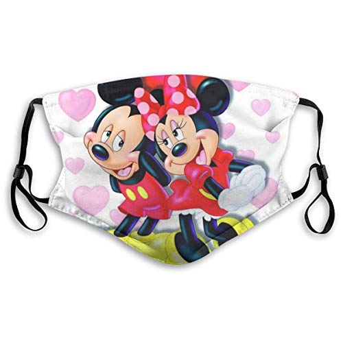 Preisvergleich Produktbild Minnie und Mickey Mouse Erwachsene Einstellbarer Mundschutz Mundschutz mit Staub Wiederverwendbarer Schutz Mundschutz gegen Verschmutzung, Anti-Smog