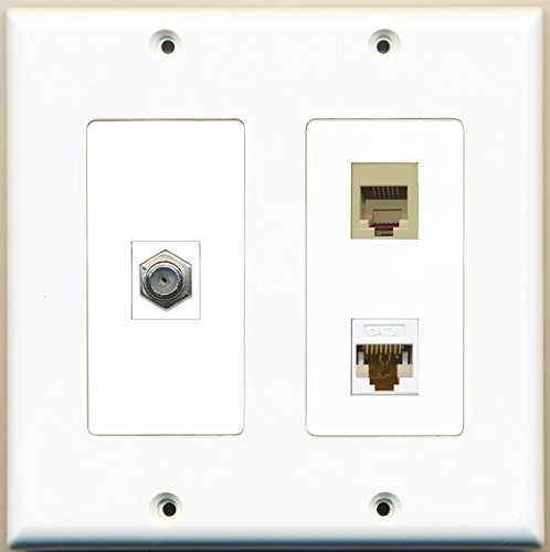 RiteAV - Cavo coassiale TV-tipo F 1 porta telefono RJ11 RJ12