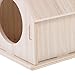 DRESSOOS Wooden Hamster House Hideout for Small Pets and Design for Dwarf Hamsters Gerbils and Mice Cozy Sleeping Space Fun Exercise Area