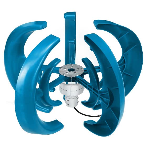 Turbina wiatrowa pionowa, 500 W / 24V 5 łopatek Energia Zasilacz wiatrowy Wbudowany kontroler do użytku domowego,A,12V