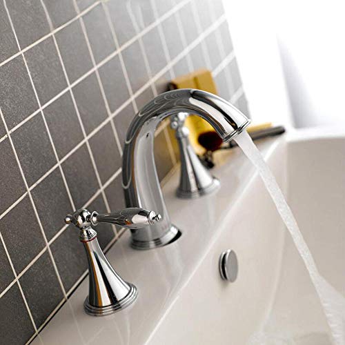 Robinet d'eau chaude et froide double commande mélangeur lavabo et baignoire complet
