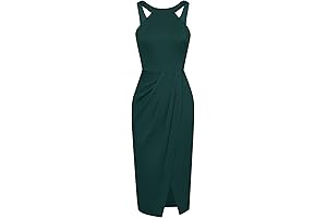 Elegant Graduation Dresses: Stunning Halterneck Midi Dress for a Night to Remember