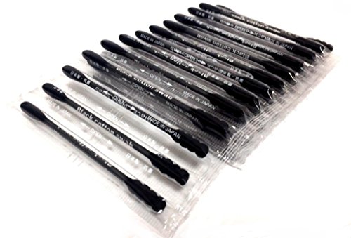 DAISO Japan Black Cotton Buds Swab 2 way type 50 pcs