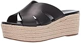 Nine West Women's Eddy Espadrille Wedge Sandal, Black, 8.5