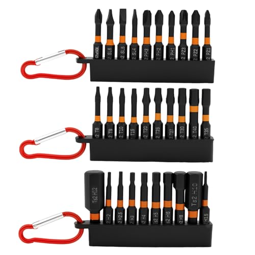 30Pcs CNC Machining Alloy Steel Magnetic Drill Bit Quick Release Hex Shank Screw Driver Bit for Home Repairs Automobiles Woodworking