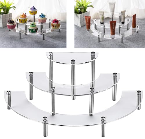 Alzata Per Cupcake In Acrilico A 3 Livelli - Espositore Per Dolci Trasparente - Foto 10