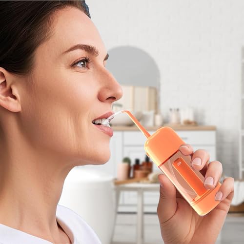 Water Flosser - Dispositivo De Uso De Eléctrico Portátil Para Viajes | Irrigador Bucal Inalámbrico Impermeable, Boquilla Giratoria De 360°, Limpiador De Dientes Y Encías Para Uso Do - imagen 3