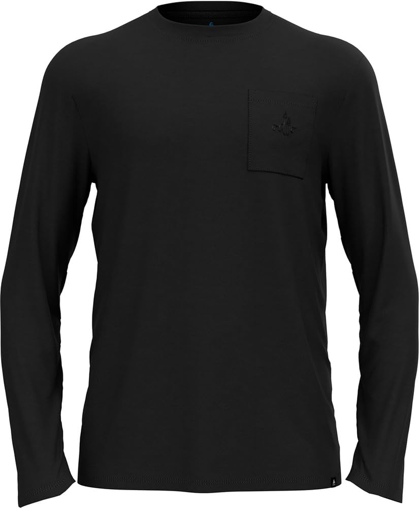 Odlo Herren Odlo Langarm Wandershirt Herren Merino 200 I Funktionsshirt Wandern Atmungsaktiv Hiking Shirt (1er Pack)