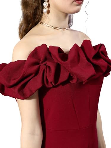 Image of Athena Lifestyle Women & Girl Solid Bodycon Dress