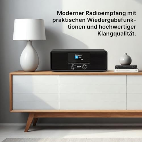TechniSat DIGITRADIO 330 - DAB+ UKW Stereo Radio mit CD-Player, Schwarz – Ansicht 3