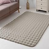 ぼん家具 カーペット ラグ 厚手 130×190cm ふわふわ 秋 冬 ラグマット 洗える 1.5畳 モコモコ 北欧 滑り止め 床暖房 ホットカーペット対応 グレー