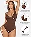 FeelinGirl Body Suits Women Tummy Control Shapewear Bodysuit, Chocolate, XS