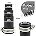 Dishwasher Drain Hose Adapter Compatible with Insinkerator Garbage Disposals, Rubber Drain Connector Kit Include 1 Hose Clamp and 3 Spring Clamps
