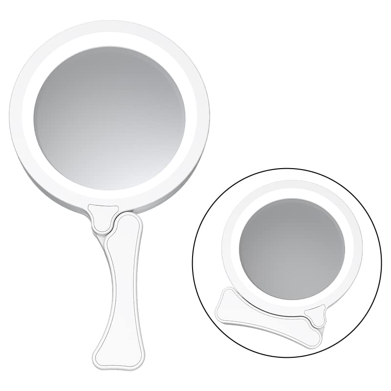 Magnifying Glass with Light 30x Powerful Magnifying Glass - Magnifying Glass for Reading Large Magnifying Glass Hand Held Magnifying Glass with Light Magnifiers for Seniors White Color