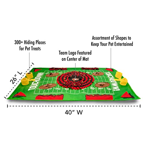 Image of NFL San Francisco 49ers Dog Snuffle Mat - Interactive Pet Slow Feeder, Football Field Design Food Puzzle Toy for Dogs & Cats, Foraging Activity Mat for Smarter Feeding
