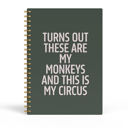 Image of Green Office Notebooks for Work, Funny Work Journal Notebook for Coworkers, Turns Out These Are My Monkey Humor Journals, Funny Office Supplies, Coworker Sarcastic Gifts, 5.5x8.3 Inch