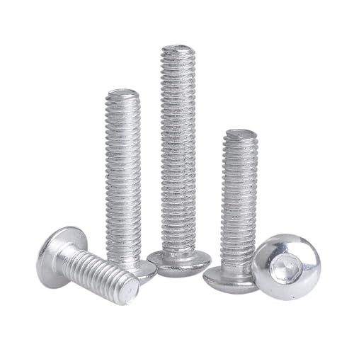 Boulon à six pans creux M2.5 x 4 mm : vis à tête ronde hexagonale anti-ripage