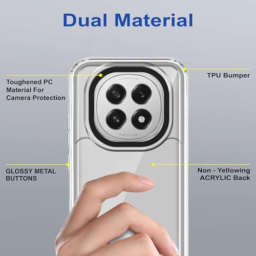 Image of Zapcase Back Case Cover for Oppo F29 5G | Compatible for Oppo F29 5G Back Cover | Case Cover with Camera Protection | (TPU + PC | Transparent)
