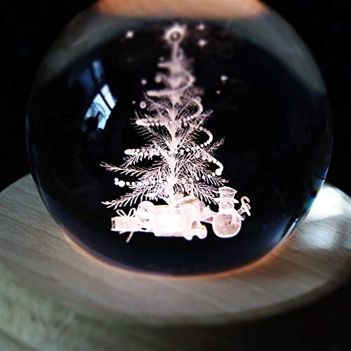 Preisvergleich Produktbild LAMPSJN Crystal Ball Bluetooth-Lautsprecher Lautsprecher Illuminated Rotating Musikbox mit Projektionsleuchten und Holzsockel for Geburtstage und Dekorationen (Size : Bluetooth APP)