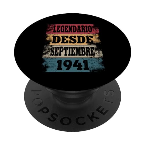 Legendario Desde Septiembre 1941 - Cumpleaños 83 Años PopSockets PopGrip Intercambiable