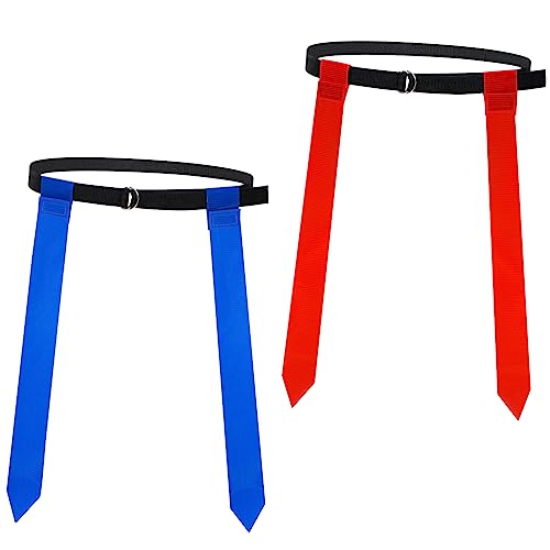 BRIGHTFUFU 10pcs Adjustable Football Belts with Distinctive Flags for Boy Girl Adults for Sports Training Capture Games Team Events