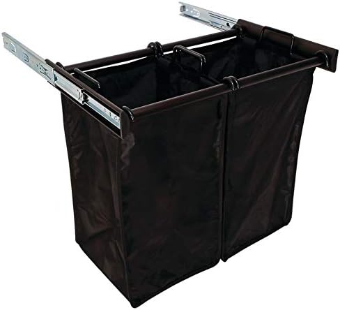 TAG Hardware Full Extension Pullout Laundry Hamper with Removable Bag NEW BLACK (Width (30") 762 mm)