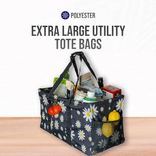 Image of Extra Large Utility Tote Bag - Oversized Collapsible Pool Beach Canvas Basket